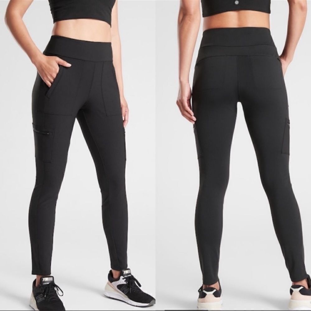 Athleta Headlands Hybrid Cargo Pant Black 4